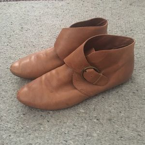 Made By Elves Light Brown Leather Booties 10M